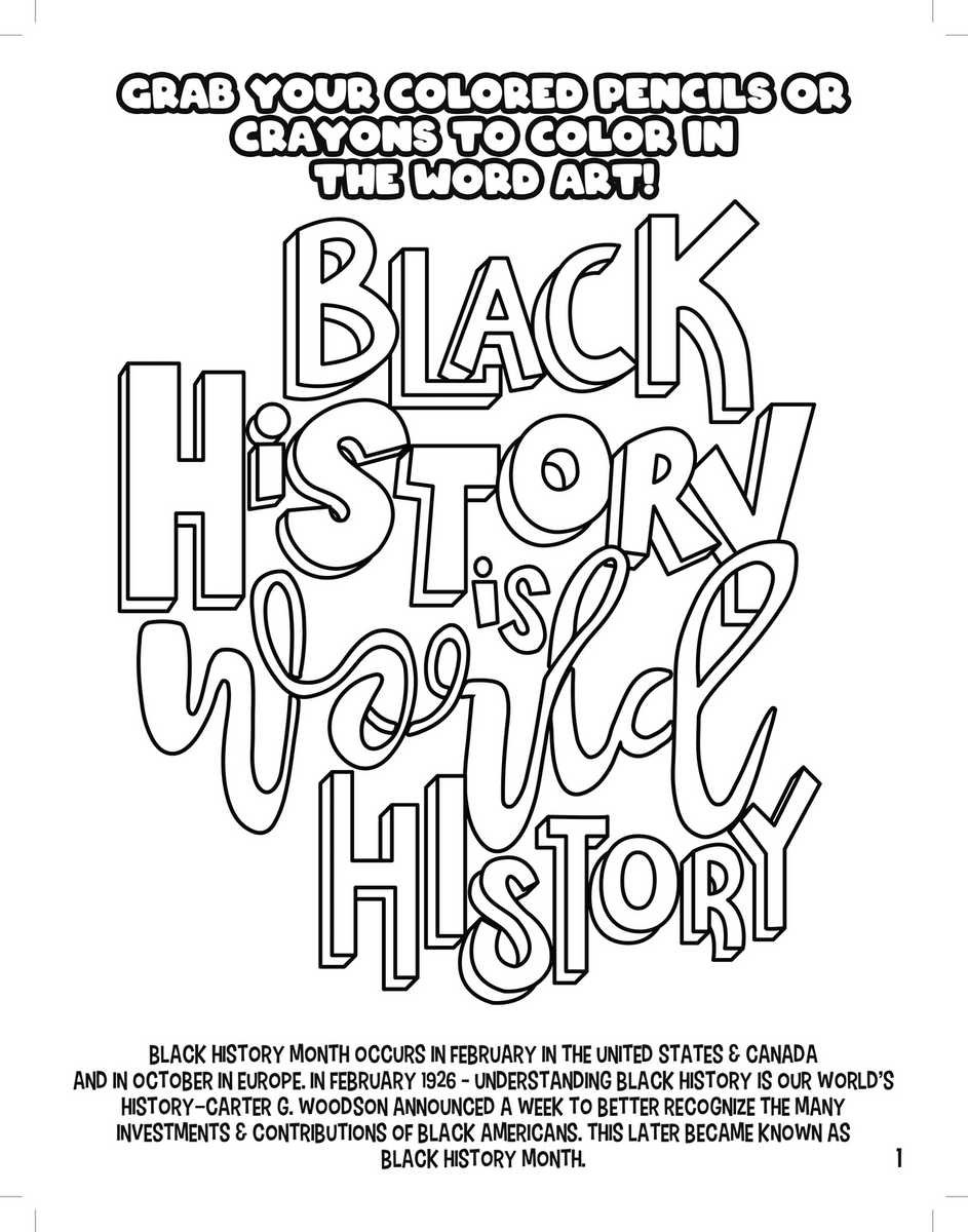 New more than peach black history is world history coloring activity book