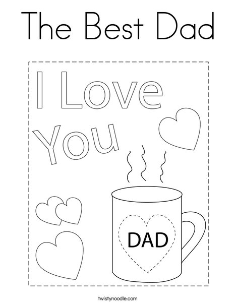 The best dad coloring page