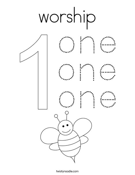Worship coloring page