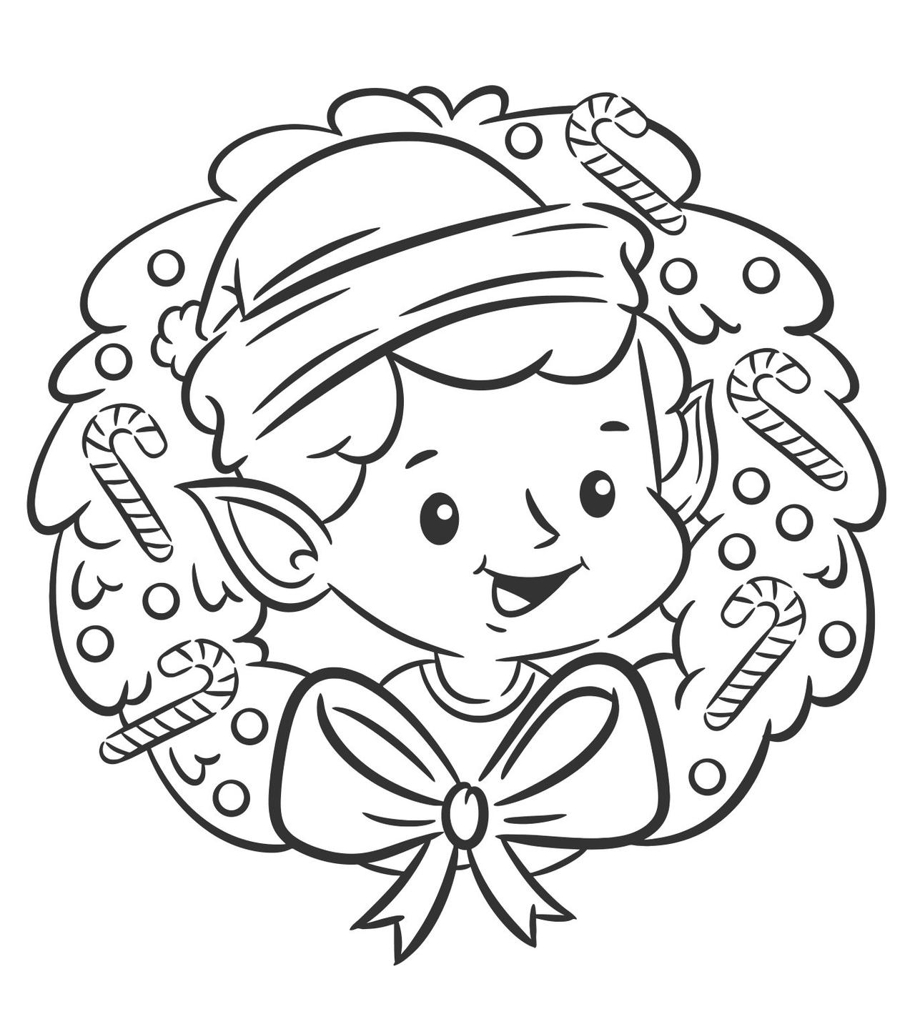 Elf christmas wreath