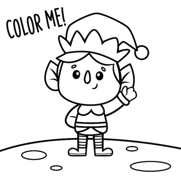 Premium vector coloring page illustration for christmas celebration
