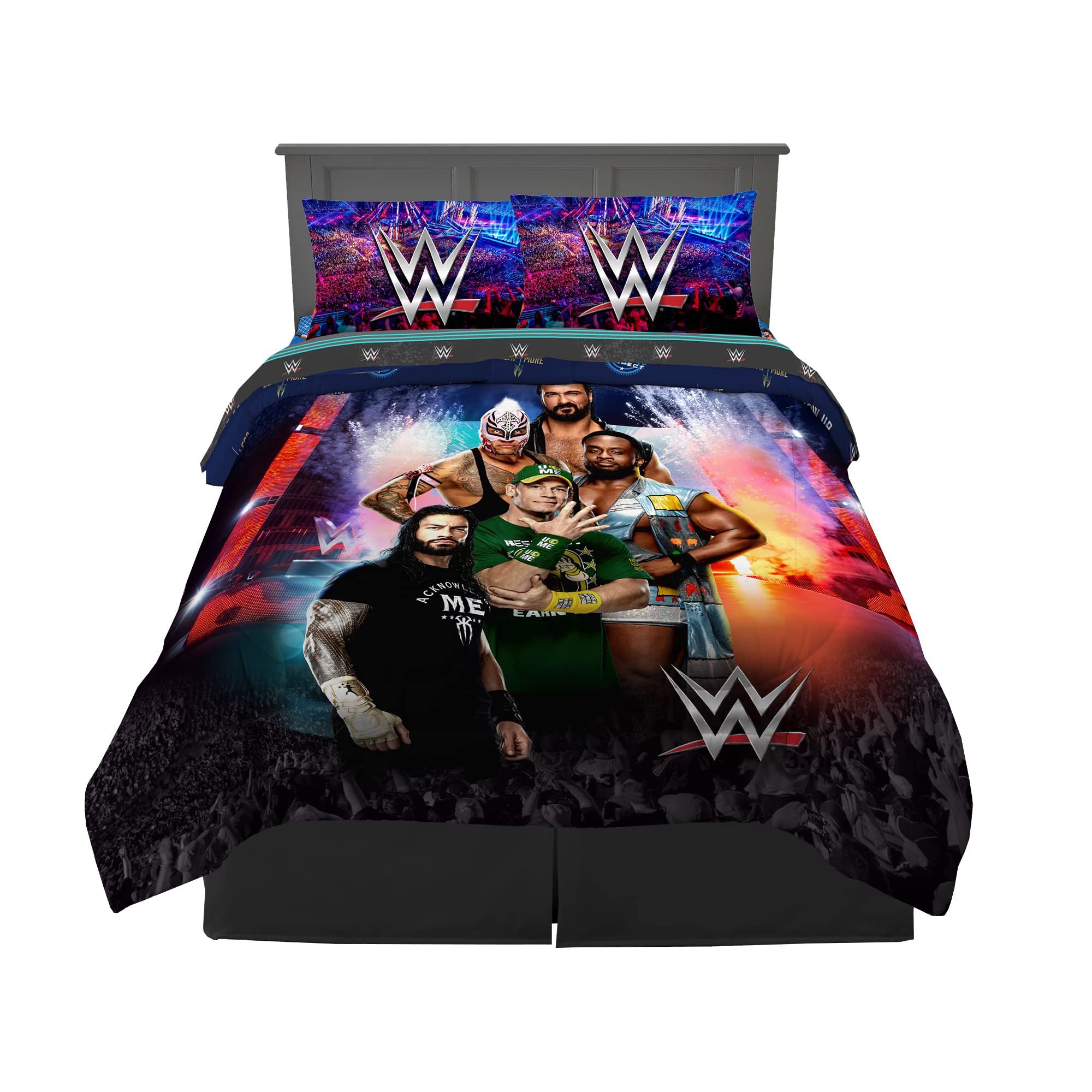 Franco kids bedding super soft forter and sheet set piece full size wwe home kitchen