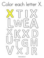 Letter x coloring pages