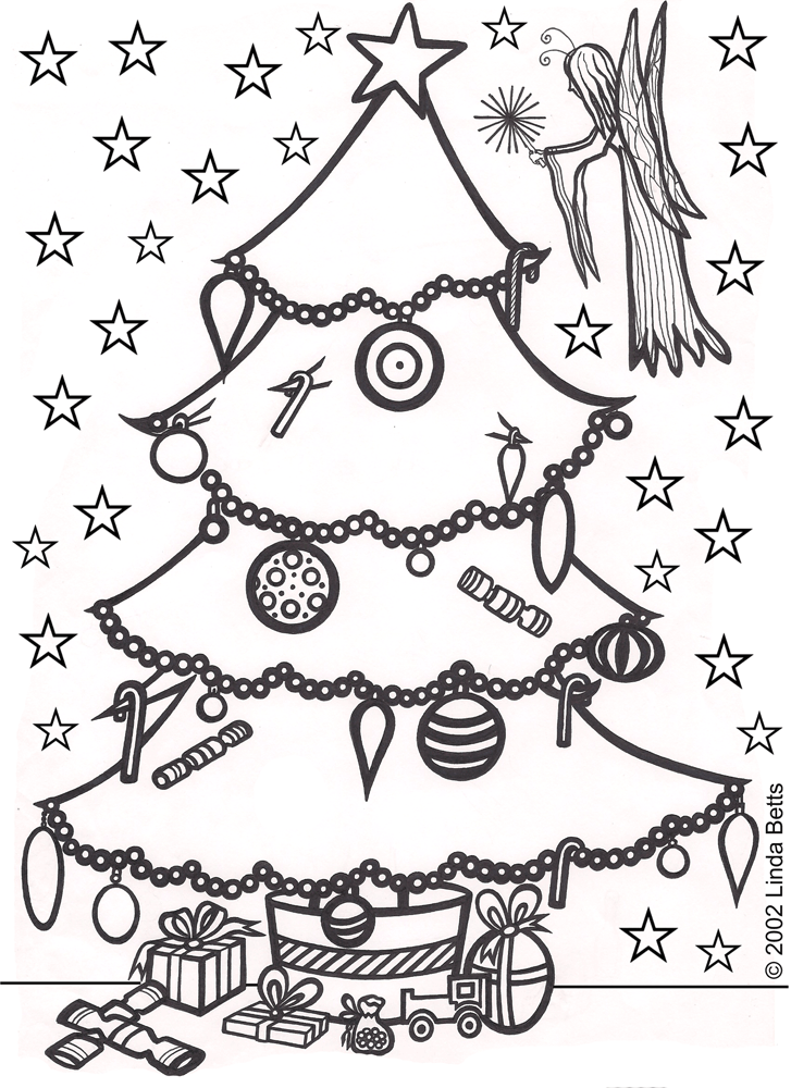 Printable louring the christmas tree fairy rooftop post printables