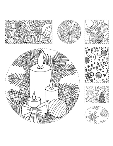 Color your christmas a crafty christmas adult coloring book