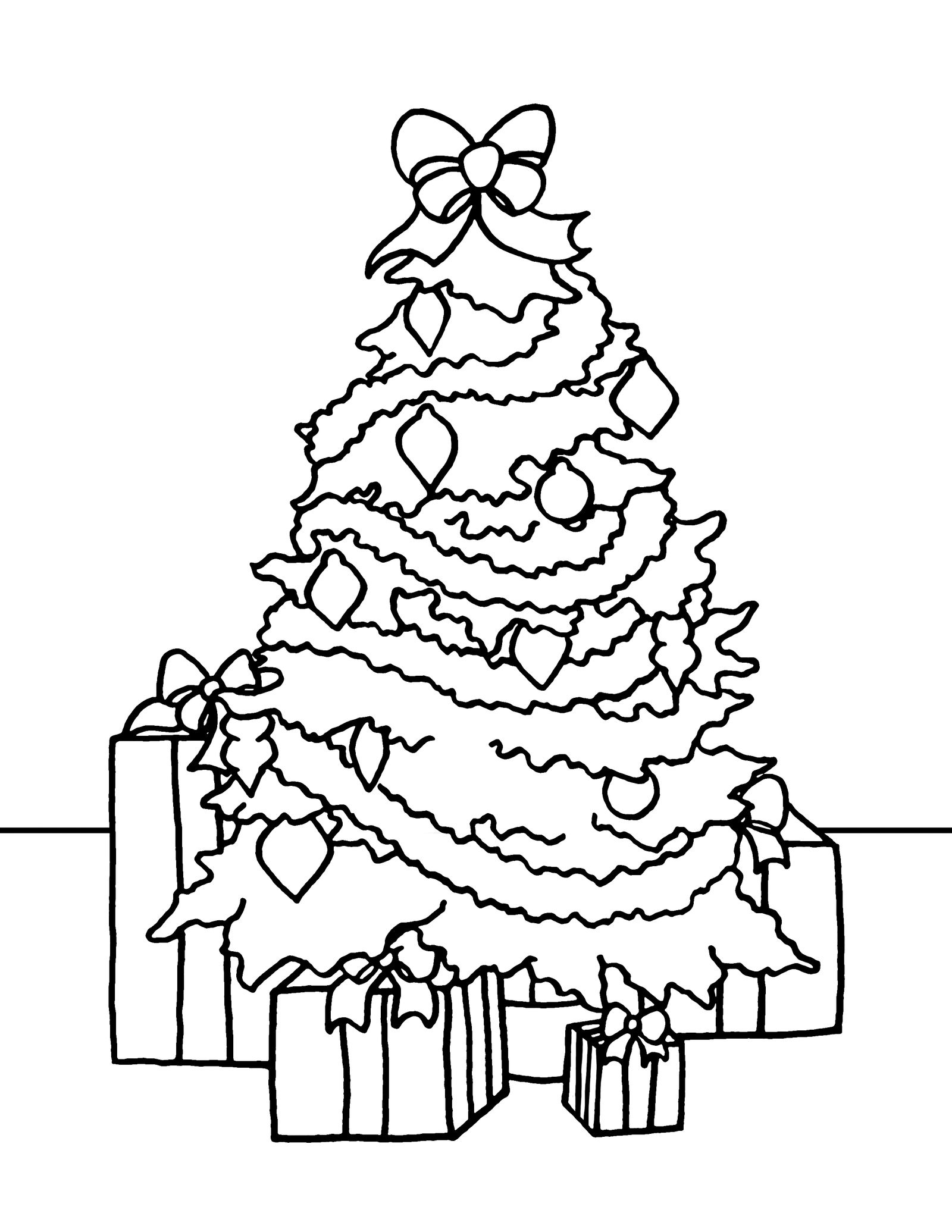 Christmas tree coloring page by cetivarose on