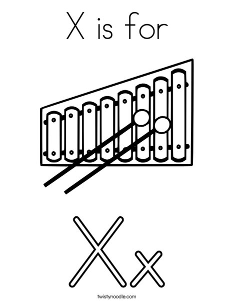 X is for coloring page