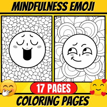 Emoji coloring pages mindfulness emoji coloring sheets tpt