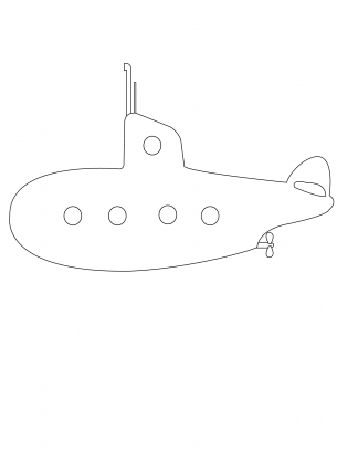 Submarine coloring sheet
