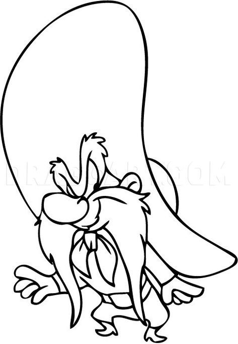 How to draw yosemite sam step by step drawing guide by dawn dragoart cartoon character tattoos drawings easy disney drawings