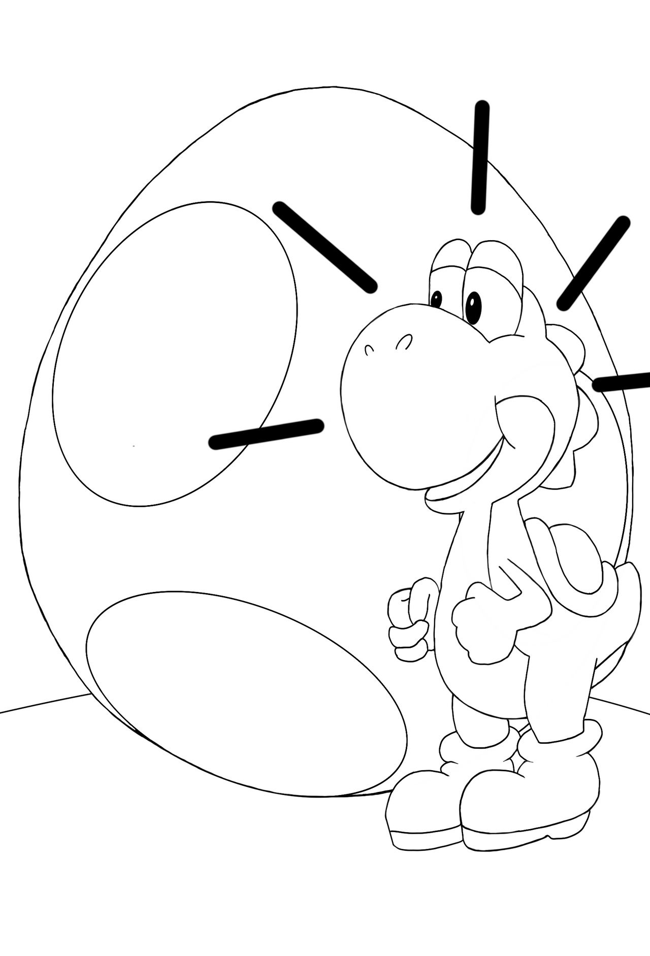 Yoshi gives you an egg outline by minyboy on