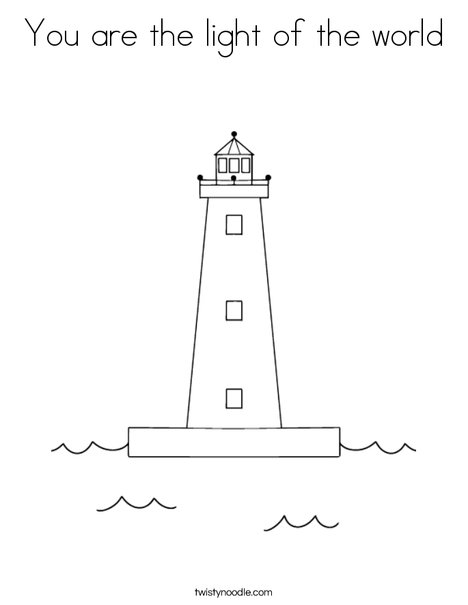 You are the light of the world coloring page