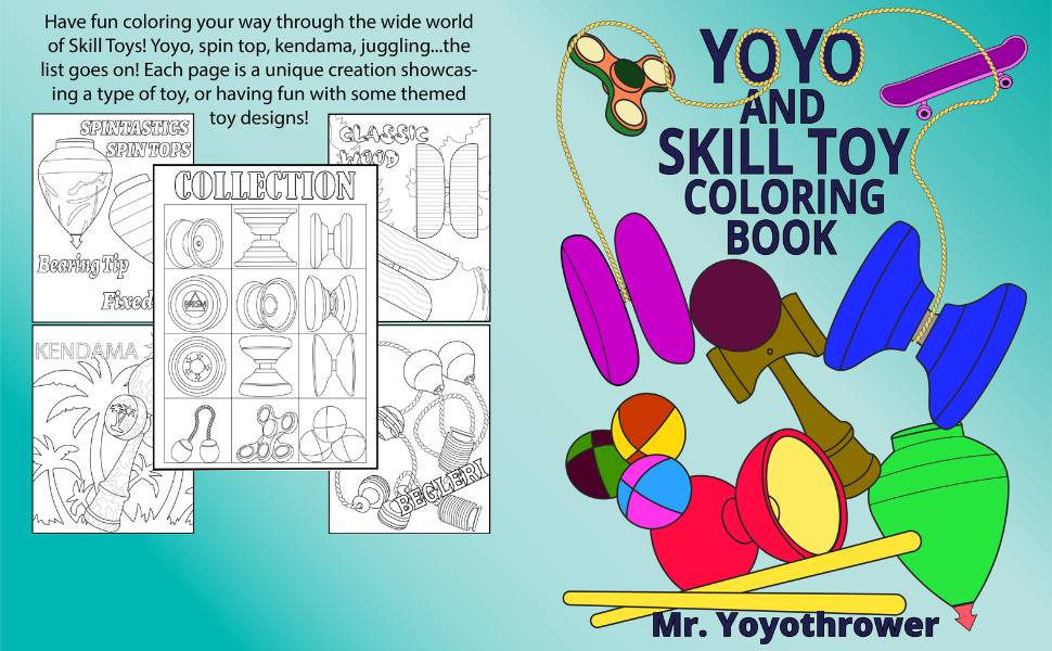 Yoyo and skill toy coloring book yoyothrower mr books