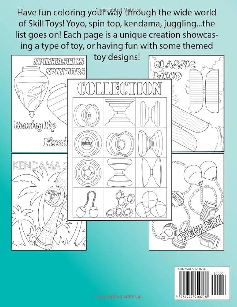 Yoyo and skill toy coloring book yoyothrower mr books
