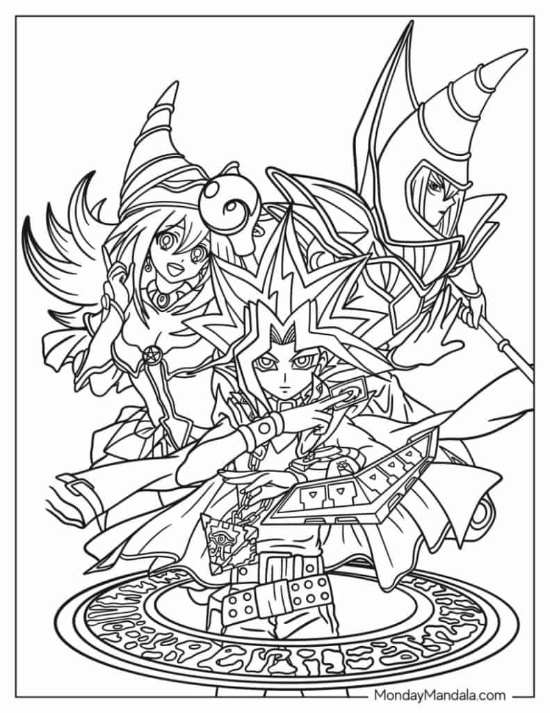 Anime coloring pages free pdf printables