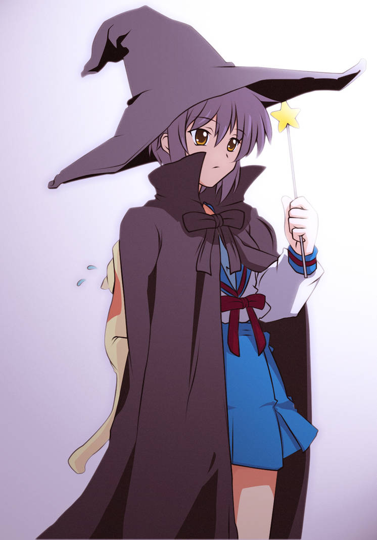 Yuki nagato in witch costume by blazingwarlord on