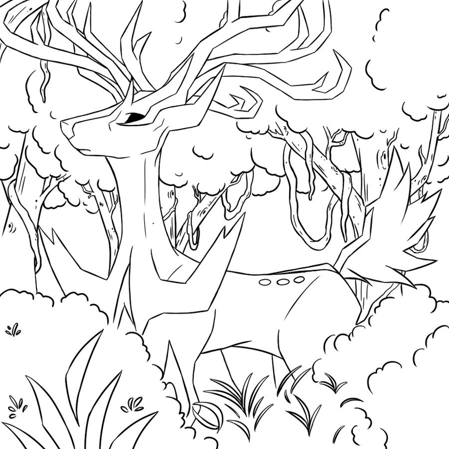 Free to use xerneas coloring page by momoroo on