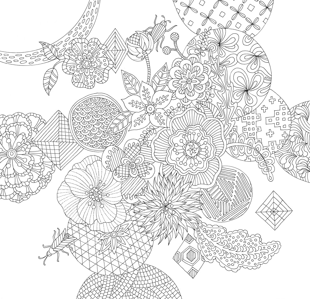 Zen garden adult coloring book stress