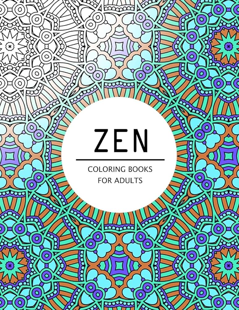 Zen coloring books for adults coloring pages for adults mindfulness publishing books