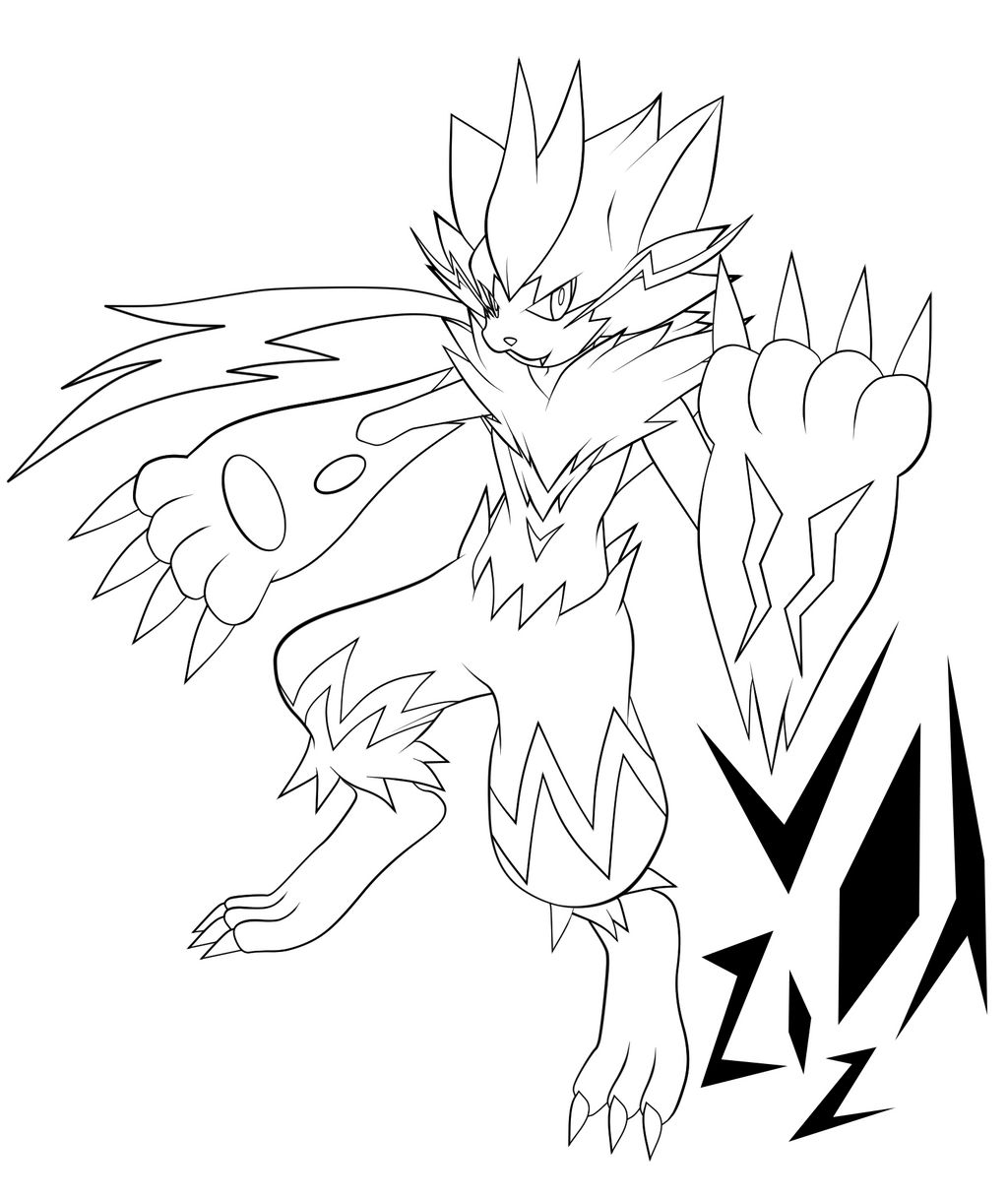 Zeraora line art by jot on
