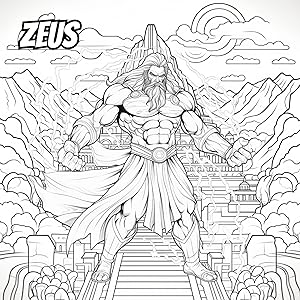 Greek gods and goddesses coloring book unleashed brushstrokes books
