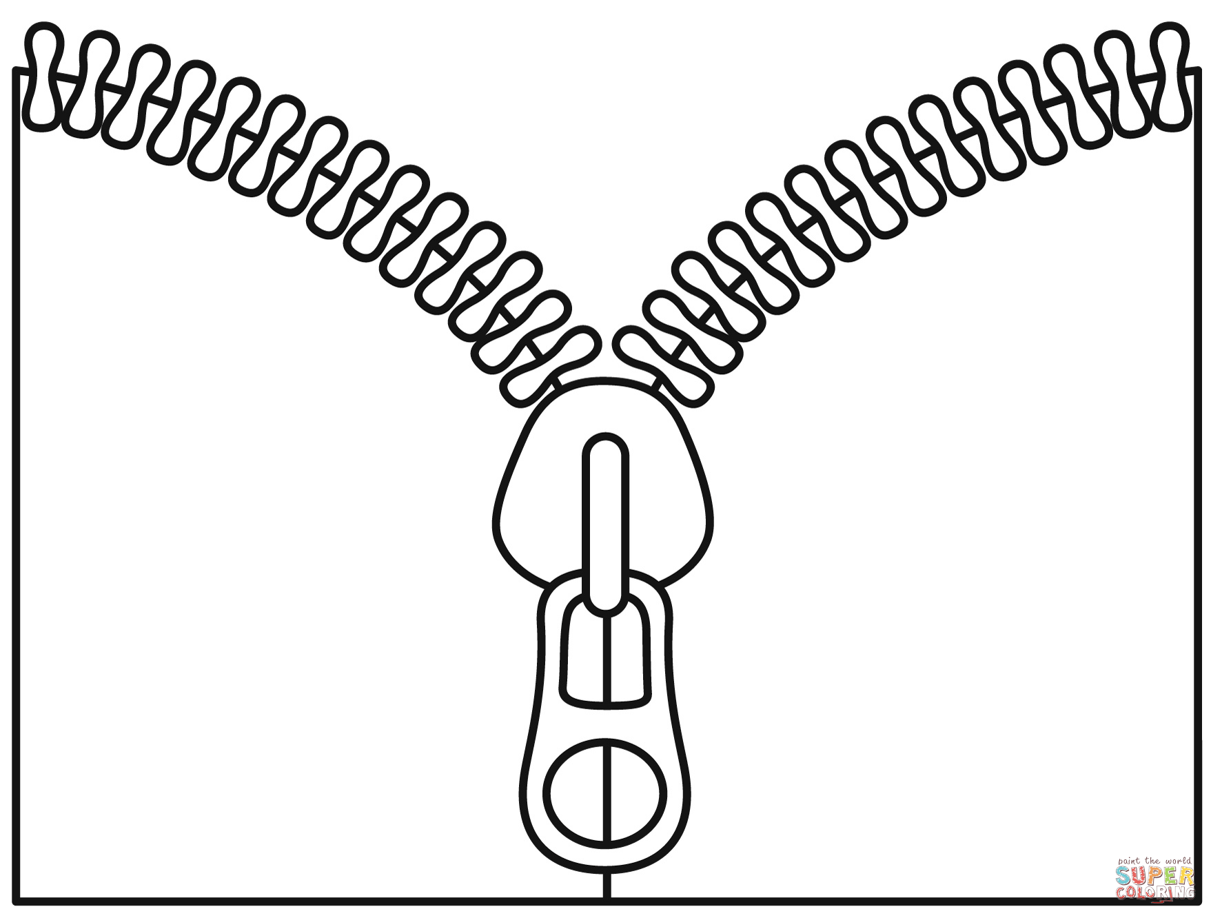 Zipper coloring page free printable coloring pages