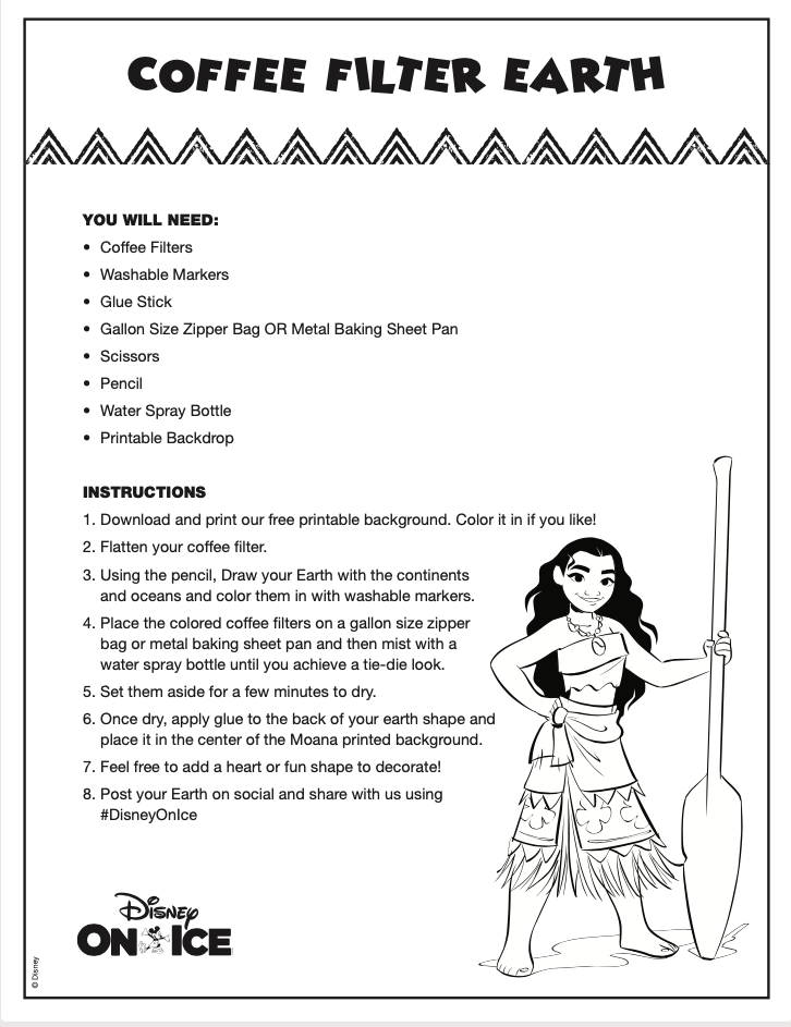 Earth day moana coffee filter