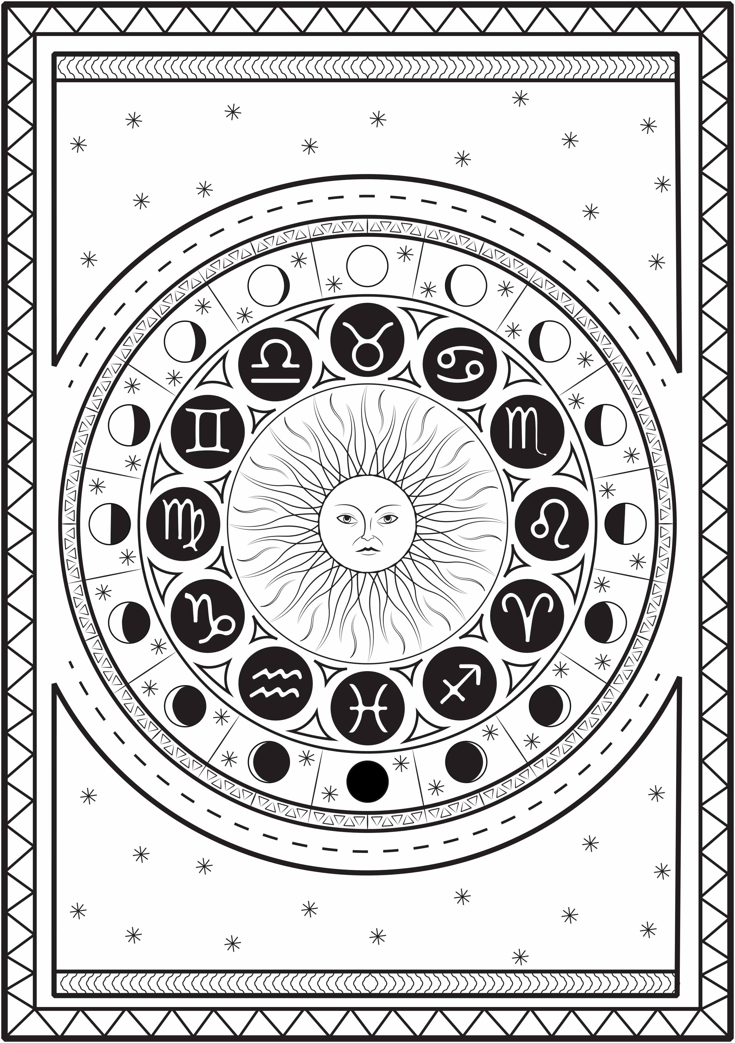 Astrological signs and moon cycle