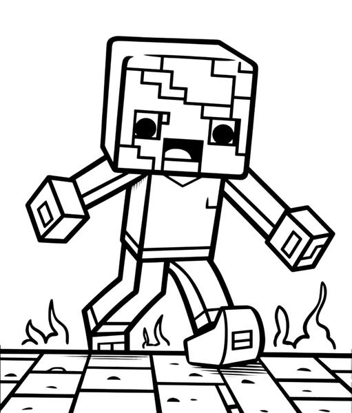 Free printable minecraft coloring pages list