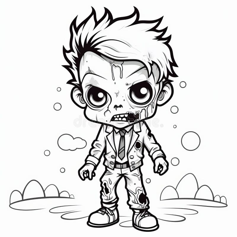 Zombie coloring book stock illustrations â zombie coloring book stock illustrations vectors clipart