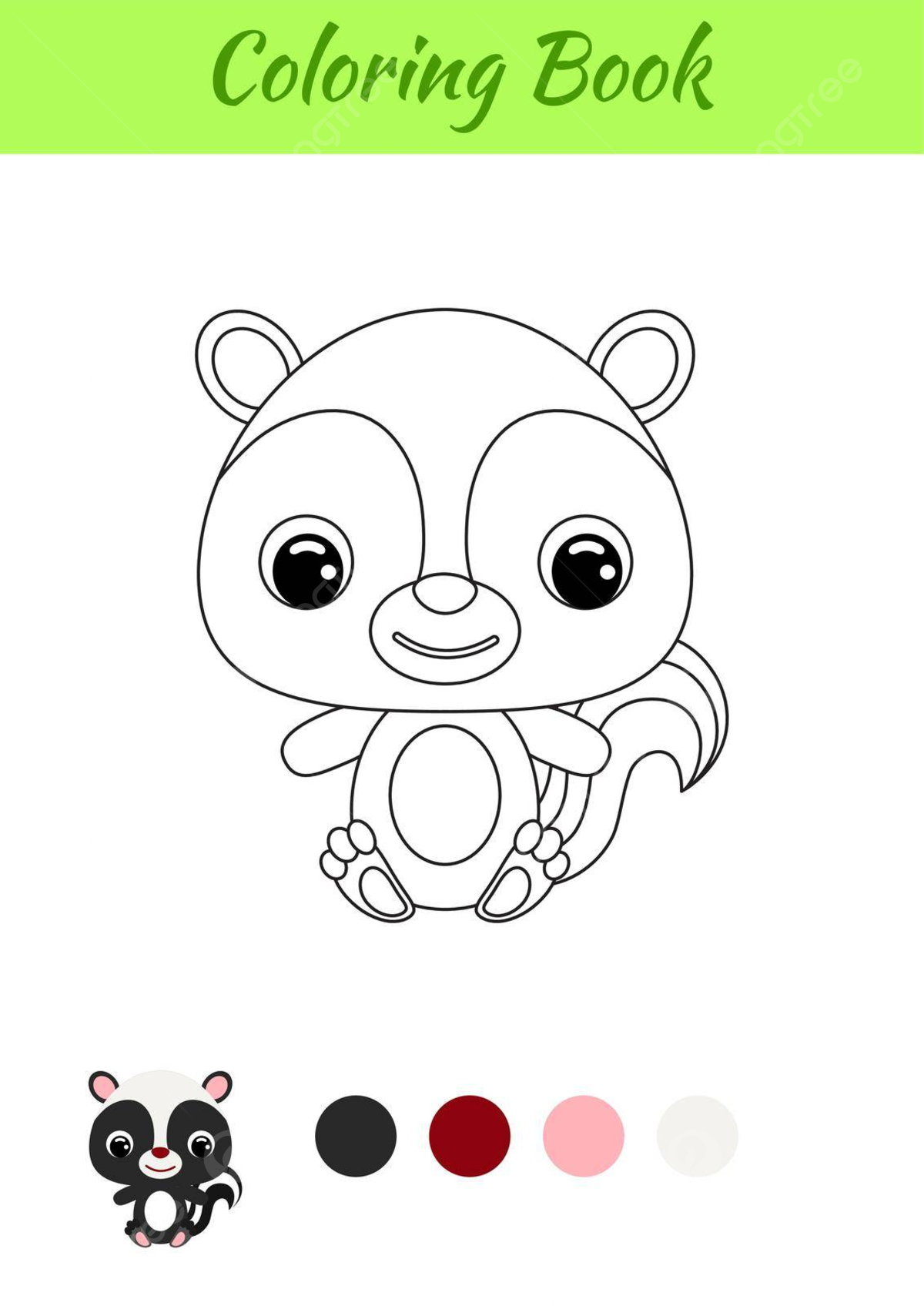 Dibujo de lindo zorrillo pãgina para colorear niãos en edad precolar vector bosque dibujos animados png dibujos dibujo del coche dibujo del bosque dibujo de dibujos animados png y vector para dcargar