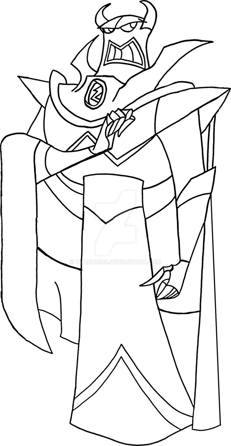 Evil emperor zurg outline by ryanh on